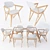 Elegant Dining Set - Timeless Design 3D model small image 1