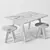 Modern Peekaboo Desk and Chairs 3D model small image 2