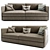 Gamma Alfred Leather Sofa 3D model small image 1