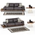 Modern Wood Sofa: Stylish Décor 3D model small image 1