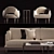 Luxury Italian Cipriani Sofa 3D model small image 2