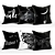 Monochrome Pillow Set 3D model small image 1