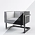 Elegant Eichholtz Mendoza Chair: Black Velvet Lux 3D model small image 1