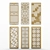 Elegant Brass Decorative Panels 3D model small image 1