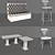 Versatile Furniture Set: Sofa, Chairs, Tables 3D model small image 2