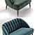Margot Collection: Stylish Sofa & Armchair 3D model small image 2