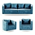 Luxurious Debbie Collection - Sofa & Armchair 3D model small image 1