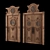 Classic Walnut and White Wood Doors 3D model small image 1