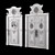 Classic Walnut and White Wood Doors 3D model small image 2