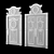 Classic Walnut and White Wood Doors 3D model small image 3