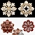 Elegant Wall Rosettes: Decorative Ornament in 5 Styles 3D model small image 2