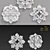 Elegant Wall Rosettes: Decorative Ornament in 5 Styles 3D model small image 3
