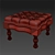 Victorian Style Textured Pouf 3D model small image 3