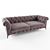 Elegant Casablanca Chesterfield Sofa 3D model small image 1