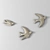 Vintage Pewter Flying Birds Wall Decor 3D model small image 1