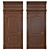 Title: 900mm Paneled Door with Textured UVW Unwrapping 3D model small image 1