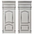 Title: 900mm Paneled Door with Textured UVW Unwrapping 3D model small image 2
