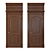 Title: 800mm Wooden Panel Doors - Textured UVW, Available in Various Models 3D model small image 1