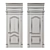 Title: 800mm Wooden Panel Doors - Textured UVW, Available in Various Models 3D model small image 2