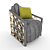 Modern Geo Armchair: Stylish & Comfortable 3D model small image 1