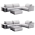 Natuzzi Long Beach: Elegant and Versatile Sofa 3D model small image 3