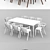 Elegant Fuga Dining Room Set 3D model small image 2