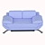 Elegant Polo-D Sofa: Transformable Design 3D model small image 2