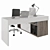 Modern Office Desk with Stunning Decor 3D model small image 2