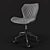 Modern Armless Office Chair 3D model small image 2