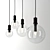 Minimalist Glass Ball Pendant Lamp 3D model small image 2