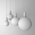 Minimalist Glass Ball Pendant Lamp 3D model small image 3