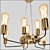 Arte Lamp GELO A6001LM-9BK: Loft Style Pendant with 9 Lights 3D model small image 2