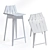 Modern Designer Frank Bar Stool 3D model small image 3