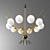 Italian Brass Chandelier: Vintage Elegance 3D model small image 1