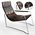 Modern Leather Armchair 3D model small image 1