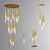 Luxury Italian Gold Chandelier 3D model small image 1