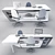 Elegant Office Table Chairs Set 3D model small image 1
