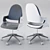 Elegant Office Table Chairs Set 3D model small image 3