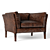 GJ Styles Reggio Leather Club Chair 3D model small image 2