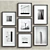 Elegant Set of 25 Picture Frames 3D model small image 2