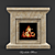 Elegant Marble Fireplace Portal 3D model small image 1