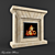 Elegant Marble Fireplace Portal 3D model small image 2