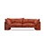  Modern Comfort. Sculptural Sunset Sofa. 3D model small image 3