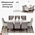 Modern Dining Set by Berkeley: Stylish and Functional 3D model small image 1