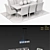 Modern Dining Set by Berkeley: Stylish and Functional 3D model small image 3