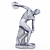Low Poly Discobolus Statue 3D model small image 1