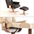 Modern Leather Recliner Set 3D model small image 2