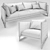 Luxurious Velvet Sofa in Multiple Colors 3D model small image 3