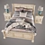 Bolanburg Queen Bed Set with Nightstands 3D model small image 3