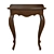 Classic Wood Console Table 3D model small image 1